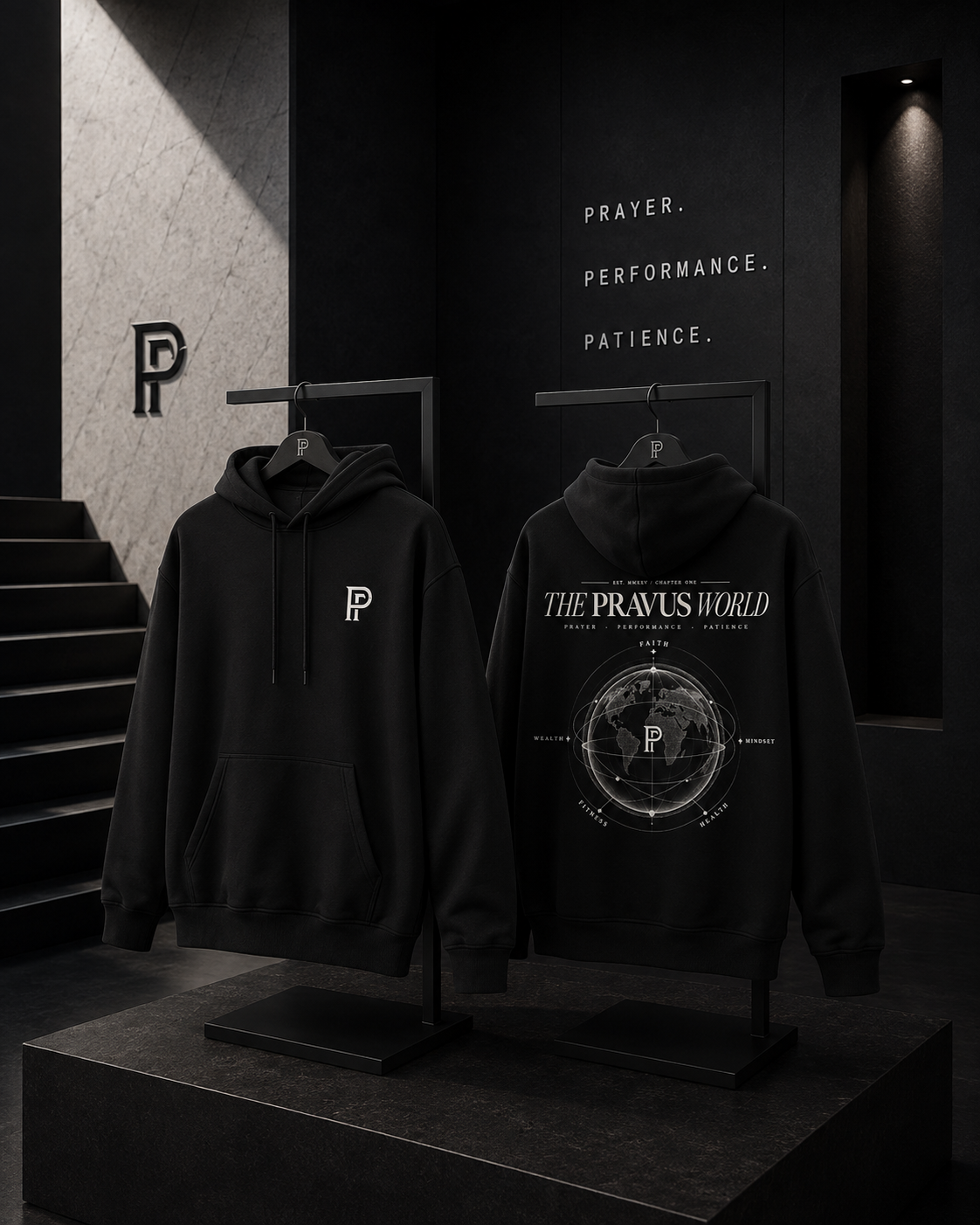 Pravus World Hoodie, Black