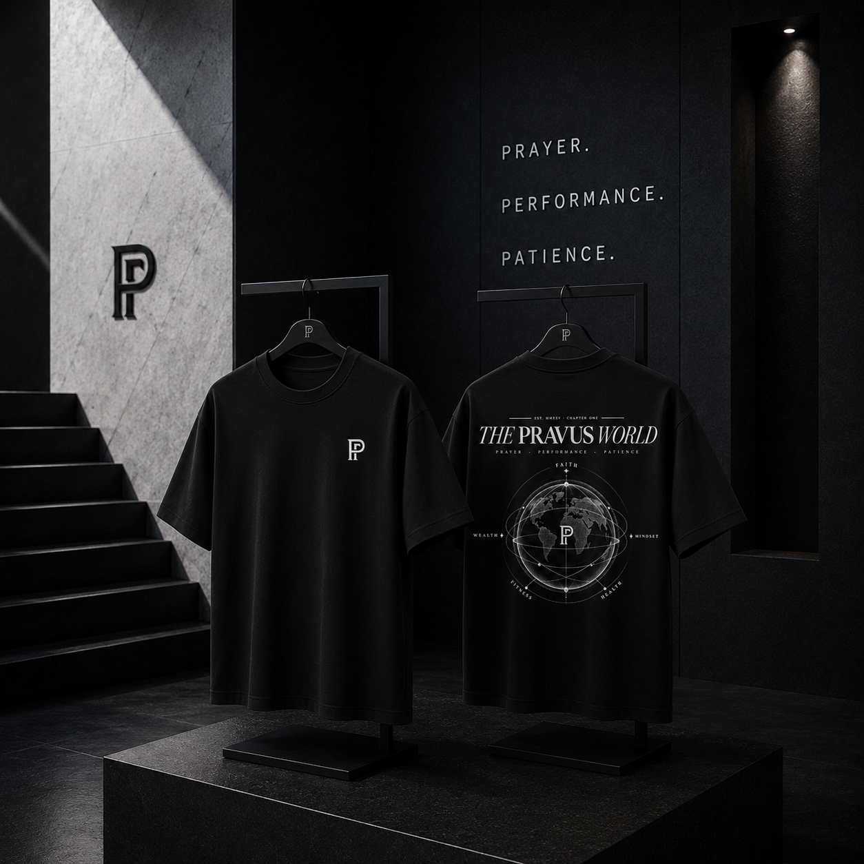 Pravus World T Shirt, Black